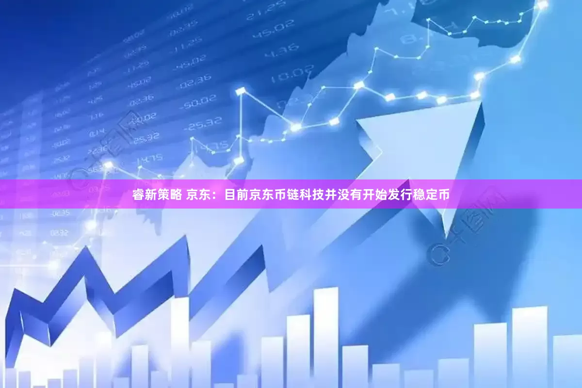 睿新策略 京东：目前京东币链科技并没有开始发行稳定币